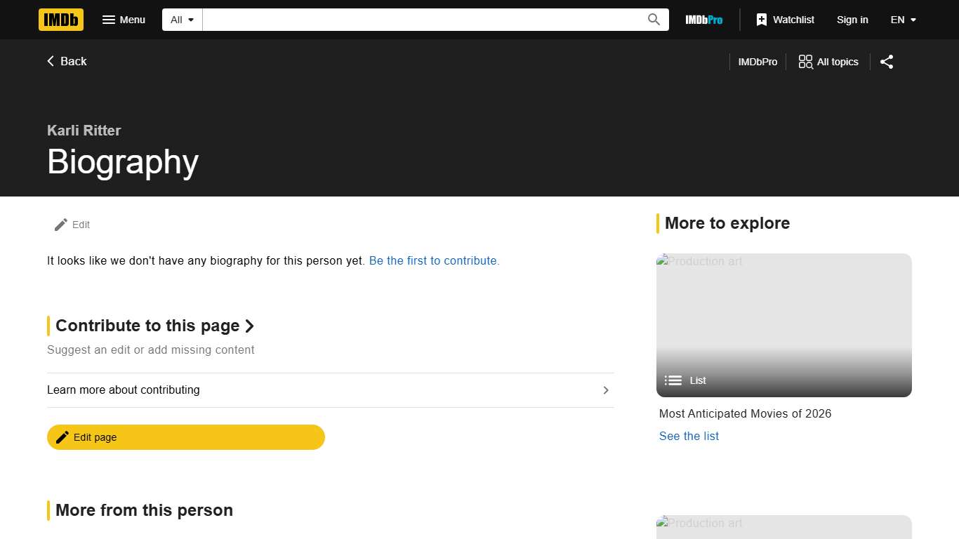 Karli Ritter - Biography - IMDb