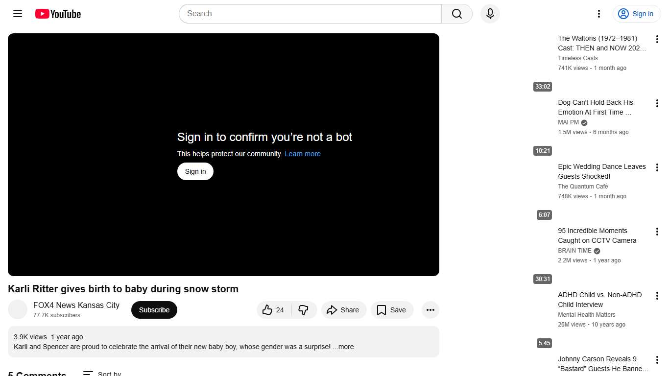 Karli Ritter gives birth to baby during snow storm - YouTube